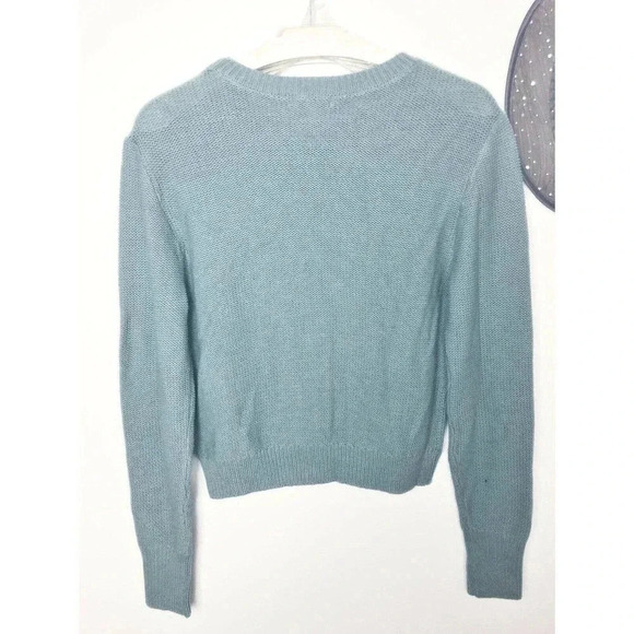 NEW Abound Pullover Knit Sweater Cropped Crew Neck Size M Blue Nordstrom - Picture 2 of 4